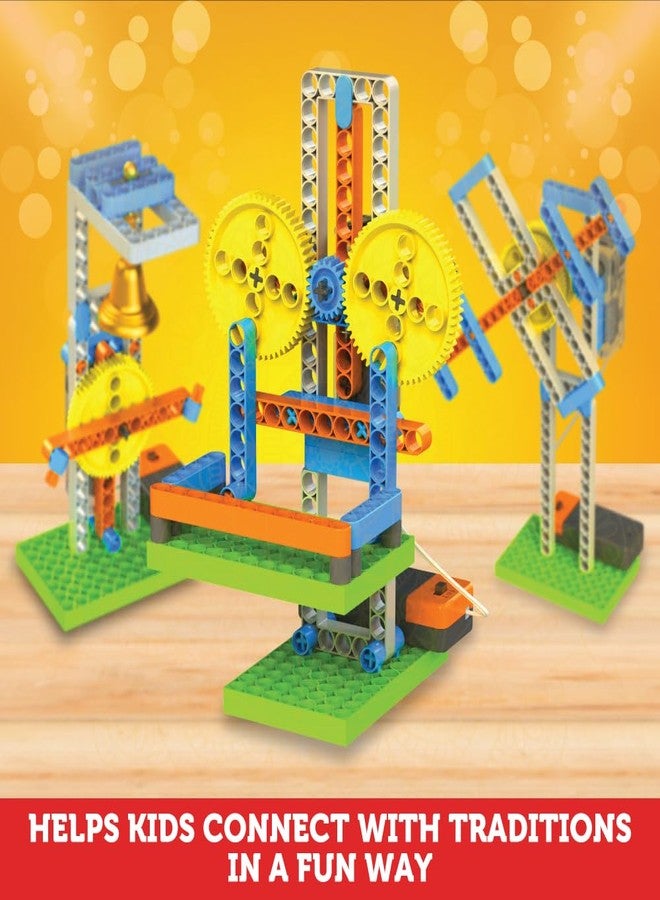 Blix Aarti Construction Set: Motorized STEM Toy with 75+ Pieces - Build 5 Devotional Models for Kids 8+ - Image 5